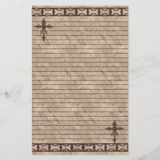 Papelaria Rust Cross Papel de carta (Frente)