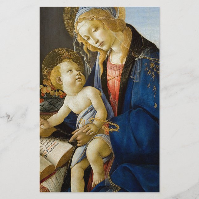 Papelaria Sandro Botticelli - o Virgin e a criança (Frente)