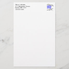 Papelaria Sangue da Grécia e Ouzo Personalizado
