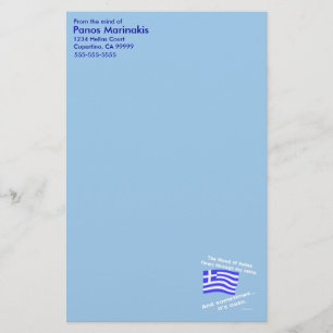 Papelaria Sangue de Hellas e Ouzo Personalizado
