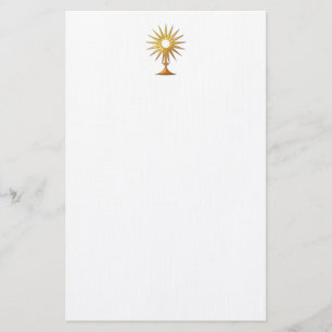 Papelaria Santo Eucarista em Monstrance ouro