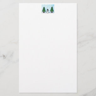 Papelaria Saudações de Snowman