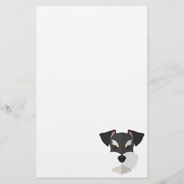 Papelaria Schnauzer bonito dos desenhos animados! (Frente)