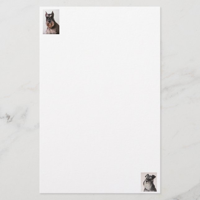 Papelaria Schnauzer Felt Paper Stationary (Frente)