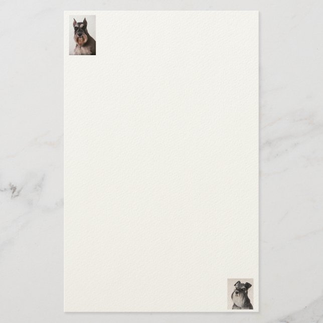 Papelaria Schnauzer Felt Paper Stationary (Frente)