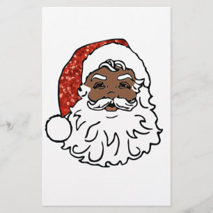 Papelaria sequências de preto santa claus