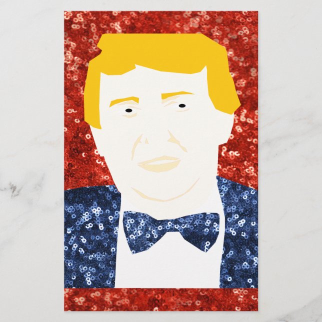 Papelaria sequin donald trump (Frente)