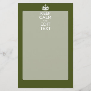 Papelaria Seu texto mantem a calma na decoração da verde