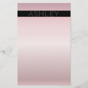 Papelaria Seus Ombre cor-de-rosa   fino conhecido & listras