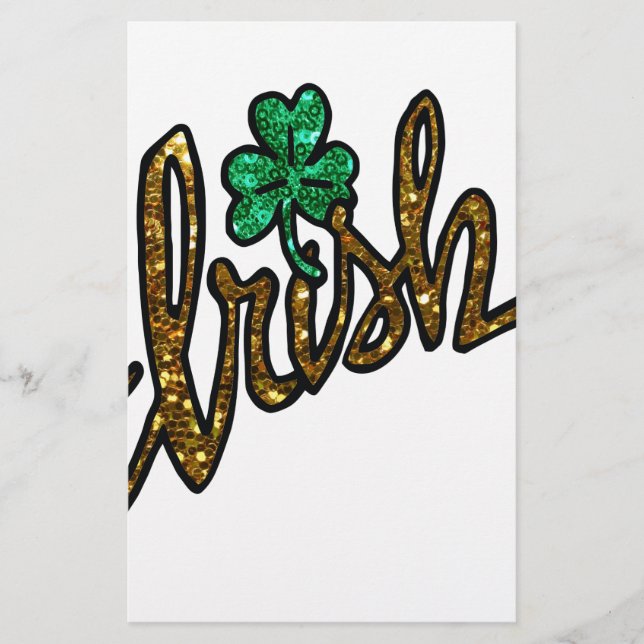 Papelaria shamrock do trevo irlandês (Frente)