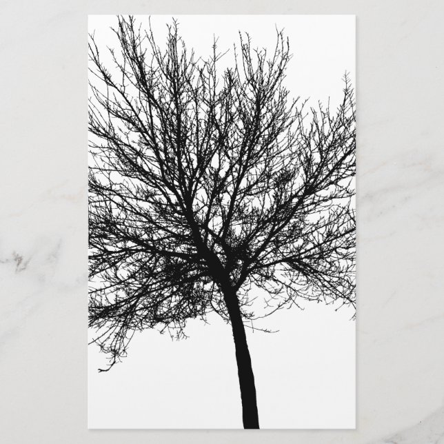 Papelaria Silhouette de Árvore (Frente)