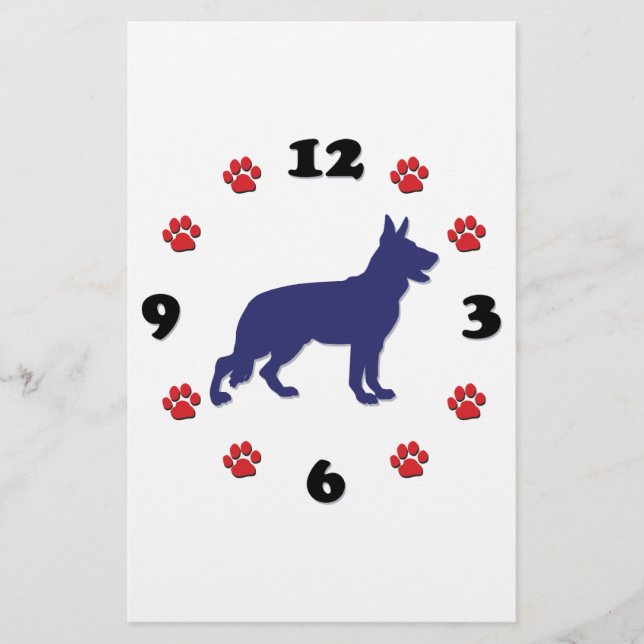 Papelaria Silhouette german shepherd (Frente)
