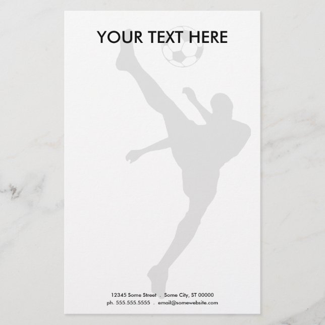 Papelaria silhueta de futebol (Frente)