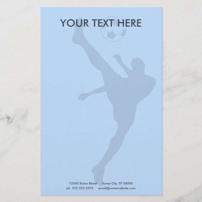 Papelaria silhueta de futebol (Frente)