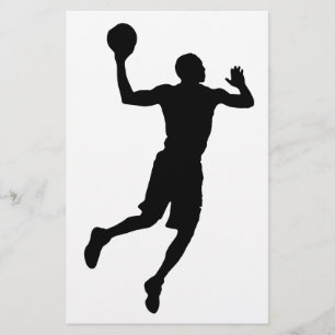 Papelaria Silhueta de jogador de basquete da Pop Art