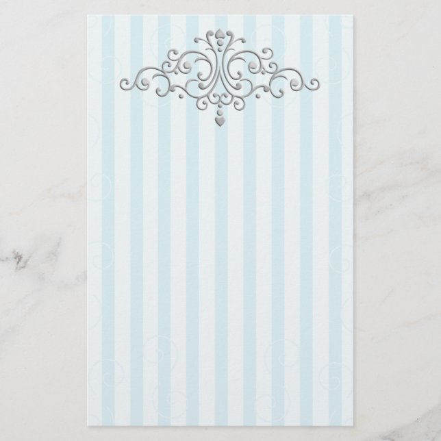 Papelaria Silver Princess Filigree (Frente)