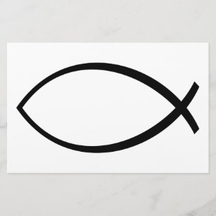 Papelaria Símbolo de Peixe Cristão (Ichthys)