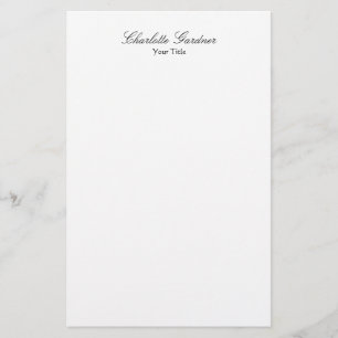 Papelaria Simples criativo elegante único moderno branco