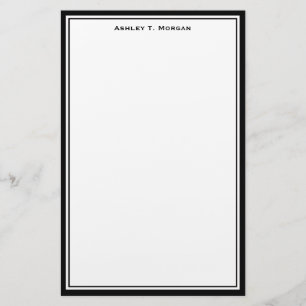 Papelaria Simplicidade - Preto Personalizado Branco - Quadro