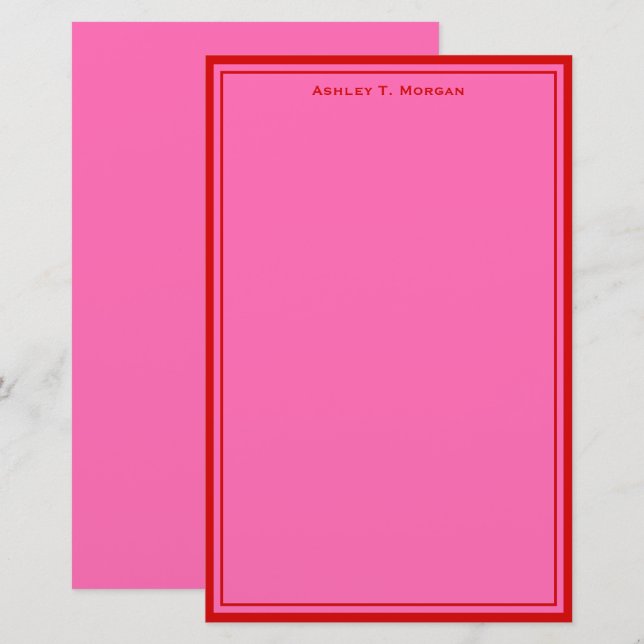 Papelaria Simplicity DIY Frame & BG, Papel de Carta Vermelho (Frente/Verso)