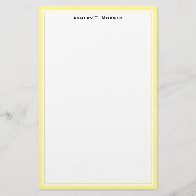 Papelaria Simplicity DIY Frame White Personalizado Lt Amarel (Frente)