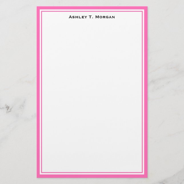 Papelaria Simplicity DIY Frame White Personalizado Rosa Quen (Frente)