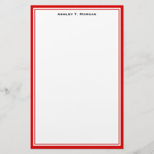 Papelaria Simplicity DIY Frame White Personalizado Vermelho