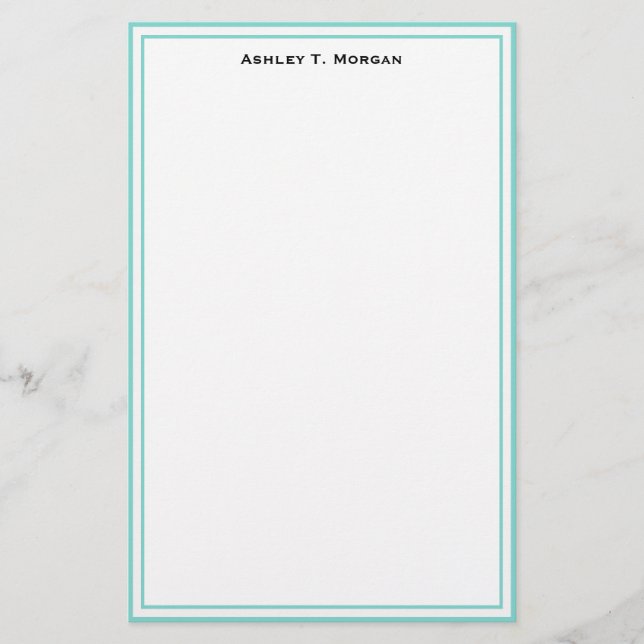 Papelaria Simplicity Robin Egg White - Papel Personalizado (Frente)