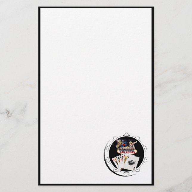 Papelaria Sinal de boas-vindas Chip de pôquer preto (Frente)