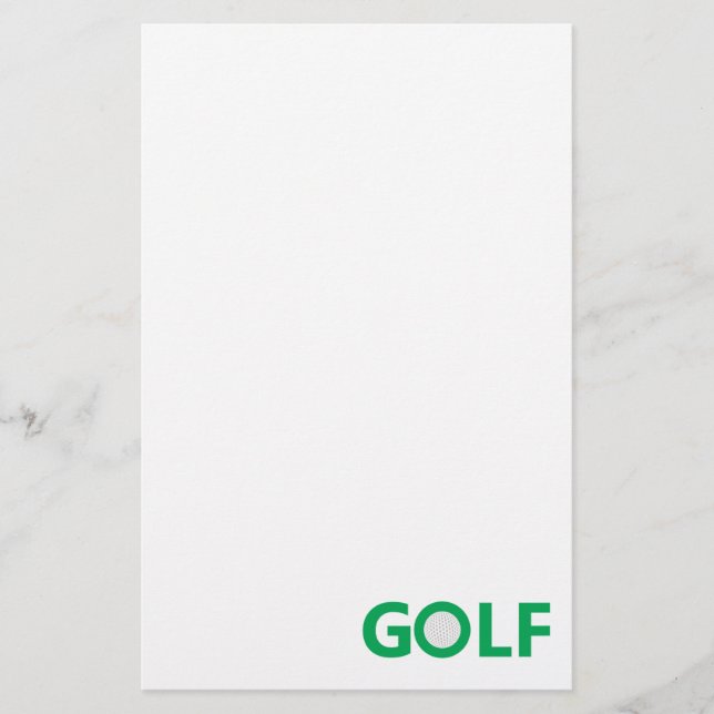 Papelaria Sinal de golfe (Frente)