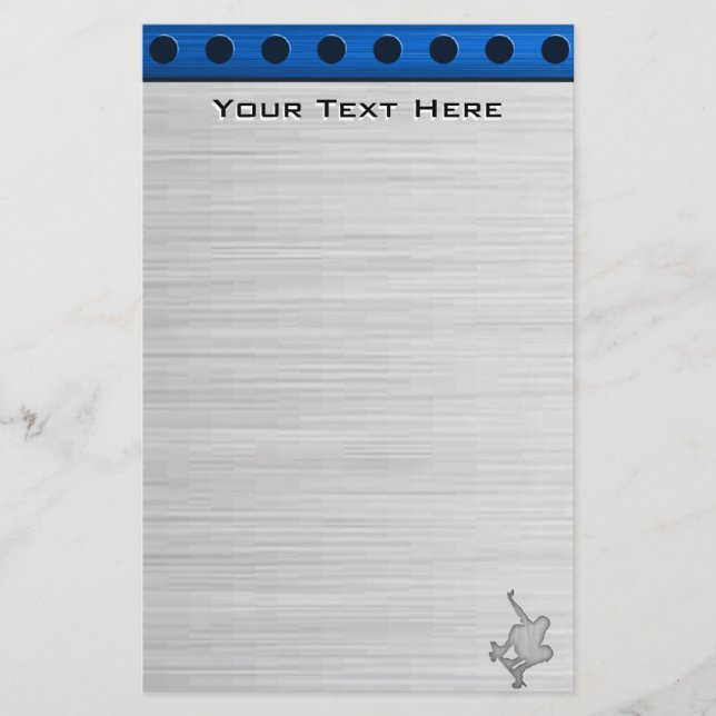 Papelaria Skateboarding escovado do Metal-olhar (Frente)