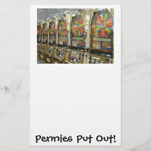 Papelaria Slots/ Pennies de Las Vegas Colocados