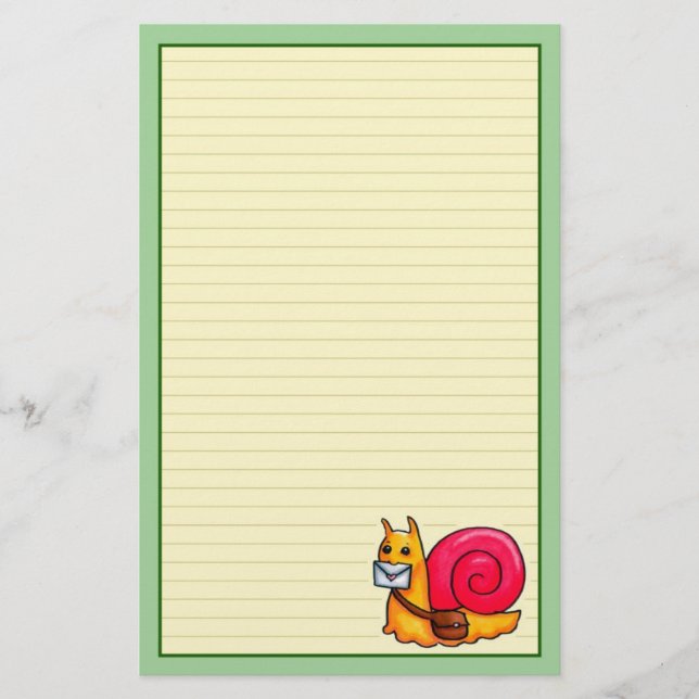 Papelaria Snail mail (Frente)