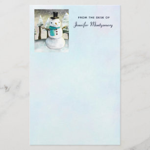 Papelaria Snowman em cena de inverno
