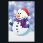 Papelaria Snowman Winter Merry Christmas Snow<br><div class="desc">Bonito boneco de neve no Tema de Natal da neve Doormat.</div>
