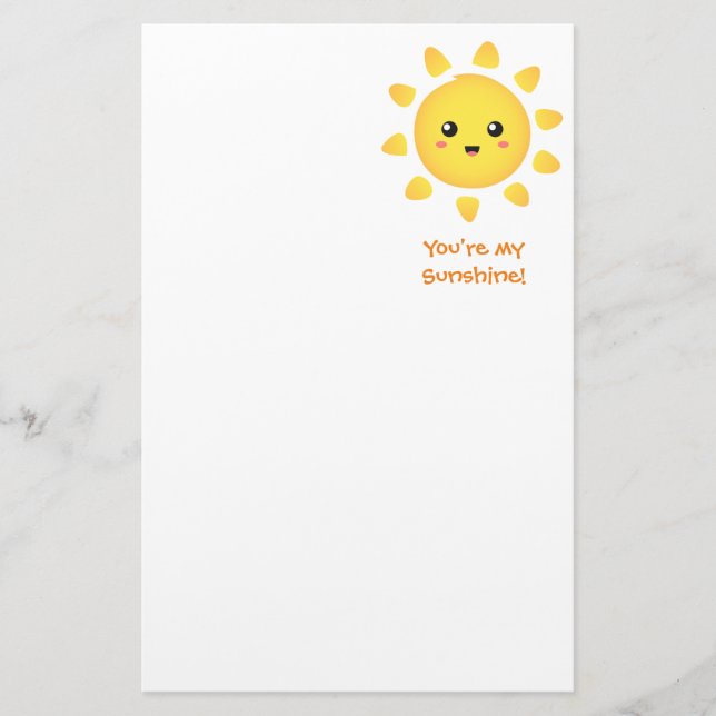 Papelaria Sol Cute Feliz Sunshine para Crianças (Frente)