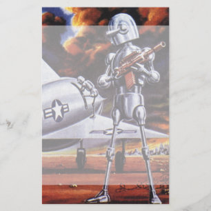 Papelaria Soldados militares do robô da ficção científic