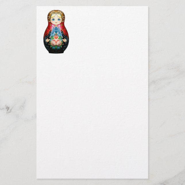 Papelaria Solteiro de boneca russa (Frente)