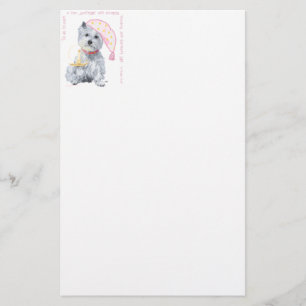 Papelaria Sonhos Agradáveis Westie - de Rosa
