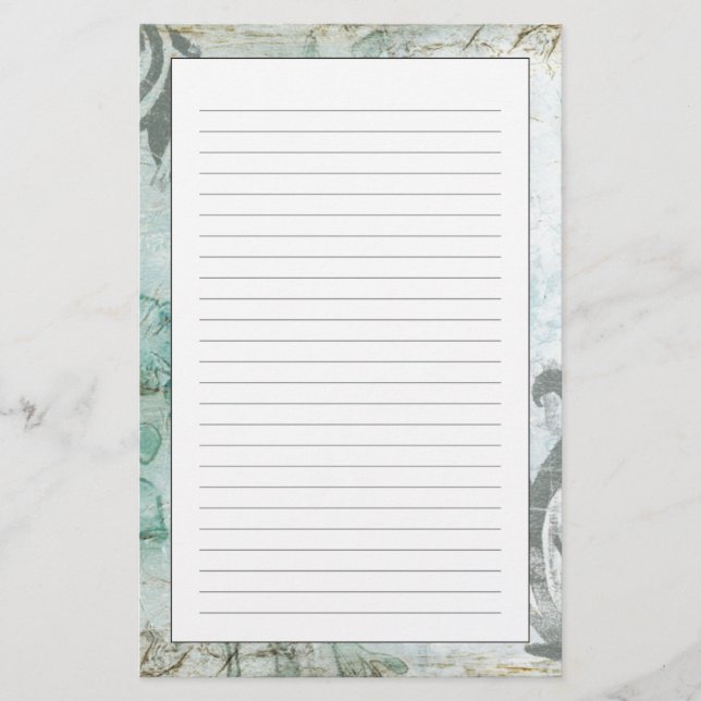 Papelaria Spray III de flores não embelezado (Frente)