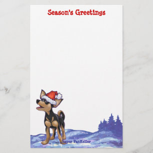 Papelaria Starry Night Festivo Chihuhua em Santa Hat