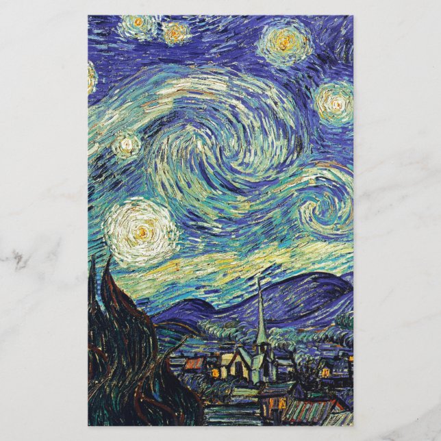 Papelaria Starry Night por van Gogh (Frente)