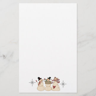 Papelaria Stationery Country Snowman