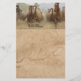 Papelaria Stationery Linda Corrida de Cavalos Selvagens