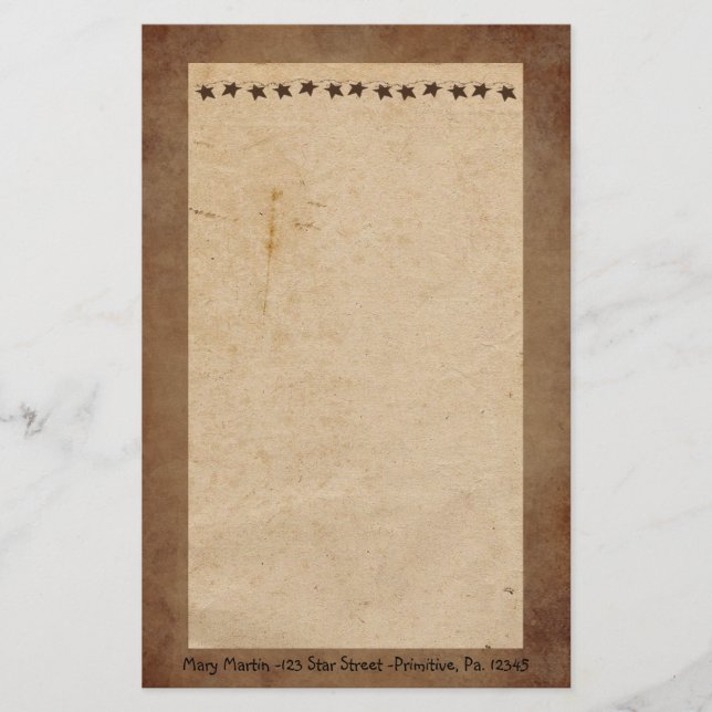 Papelaria Stationery Little Rusty Stars (Frente)