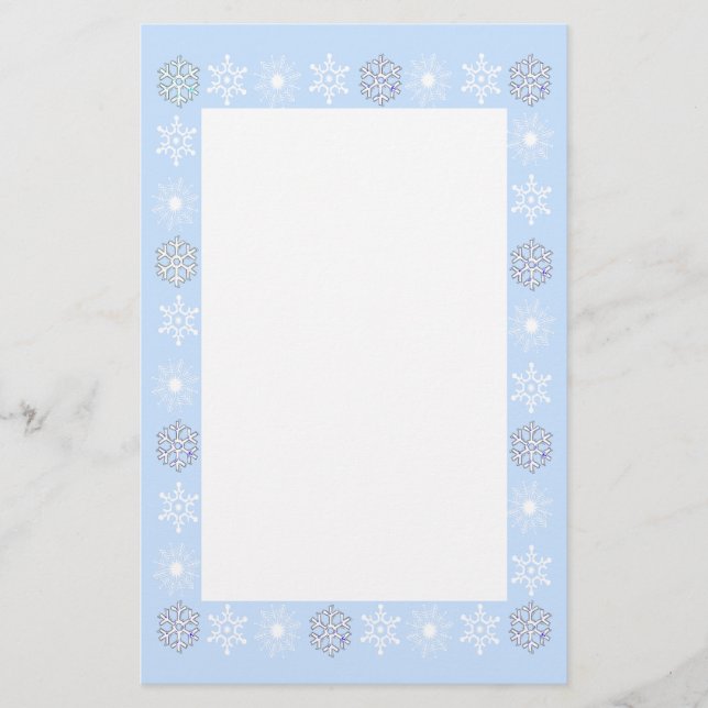 Papelaria Stationery Snowflakes (Frente)