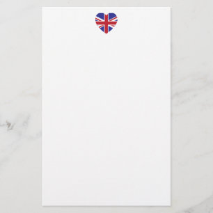 Papelaria Stationery Union Jack Heart
