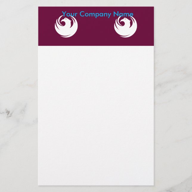 Papelaria Stationery with Flag of Phoenix, Arizona (Frente)