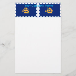 Papelaria Stationery with Flag of Quebec City, Canada