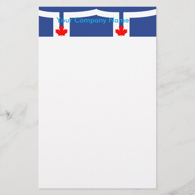 Papelaria Stationery with Flag of Toronto, Canada (Frente)